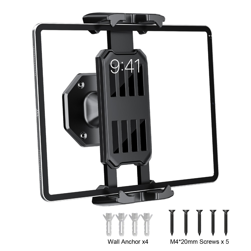 Useful Tablet Accessories - Wandmontierter Telefonhalter Tablet-Ständer Verstellbare Klemme 360°