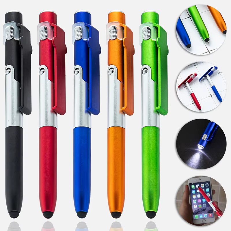 Useful Tablet Accessories - Multifunktions-Spielzeugstift Vier-in-Eins Faltbare Lampe Werbegeschenk-Stift Handy-Tablet-Halter