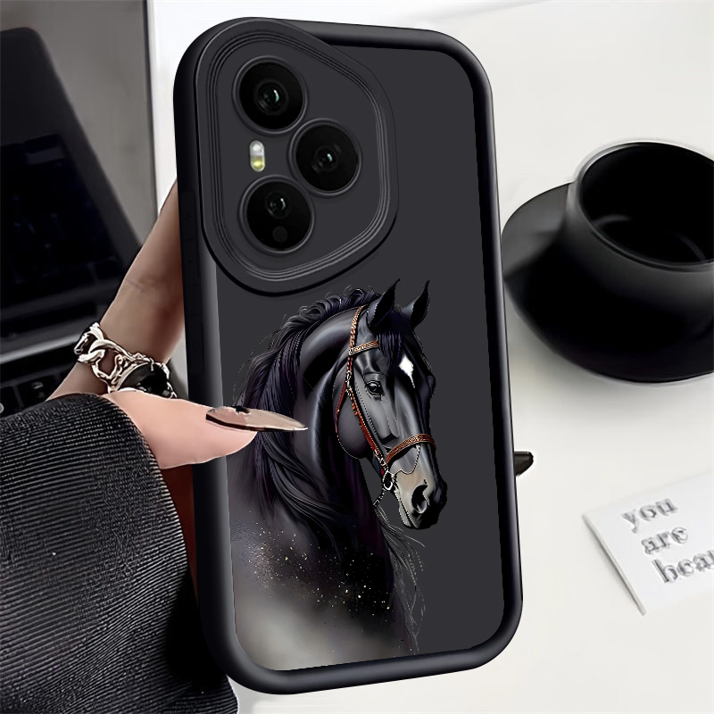 Honor Tablet Accessories - Kreative Pferdemuster-Handyhülle für Honor 400 200
