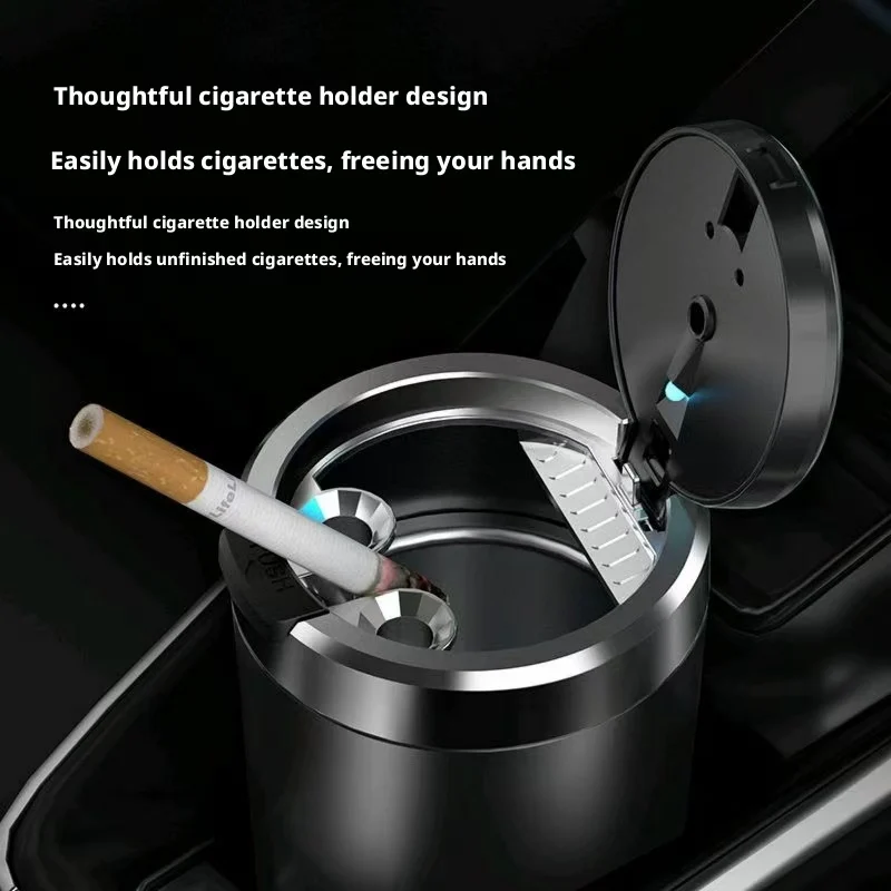 Tablet Car Accessories - Tragbarer Leuchtender LED Auto-Aschenbecher Universeller Rauchfreier