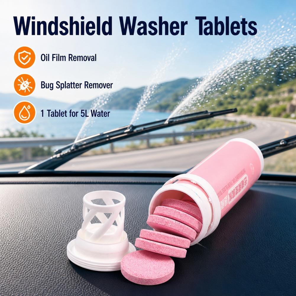 Tablet Car Accessories - Auto-Windschutzscheiben-Reiniger Brausetabletten Entfernt Insektenreste Schmutz Ölfilm