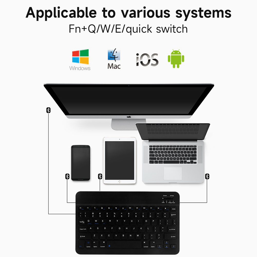 Bluetooth-Tastatur für iOS And – Samsung Tablet Keyboard Accessories Bewertung und Preis